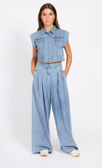 Blue Wide Leg Jeans