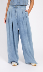 Blue Wide Leg Jeans