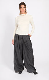 Black Wide Leg JeansJeansWide Leg JeansLittle Mistress