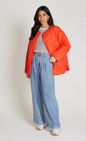 Tomato Quilted JacketCoats & JacketsQuilted JacketLittle Mistress