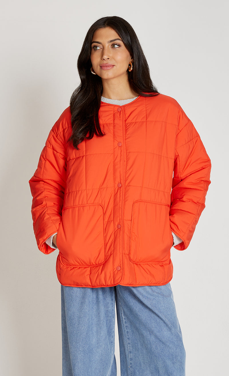 Tomato Quilted Jacket