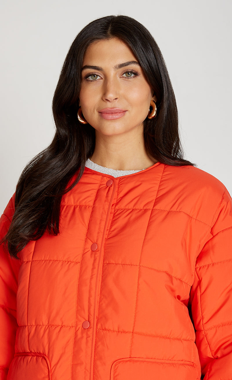 Tomato Quilted Jacket