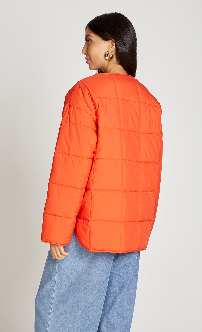 Tomato Quilted Jacket