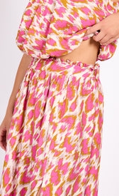 Multi Print Midaxi SkirtSkirtsSlit SkirtLittle Mistress