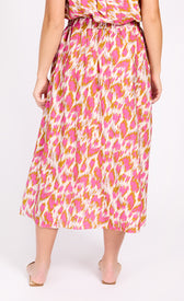 Multi Print Midaxi SkirtSkirtsSlit SkirtLittle Mistress