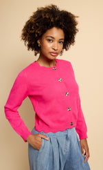 Pink Knitted Cardigan