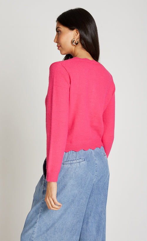 Pink Knitted Cardigan