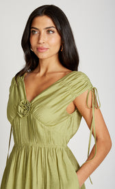 Lime Rosette Midaxi DressDressesRosette DressLittle Mistress