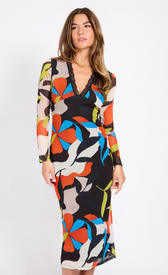 Printed Mesh Midaxi DressDressesDressesLittle Mistress