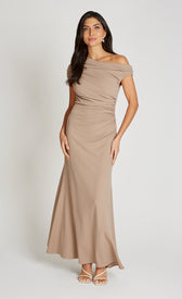 Smoke Asymetric Neckline Maxi DressDressesDressesLittle Mistress