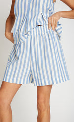 Blue Stripe  Shorts