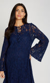 Navy Crochet Mini Dress