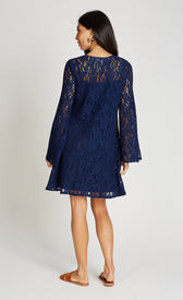 Navy Crochet Mini DressDressesCrochet DressLittle Mistress