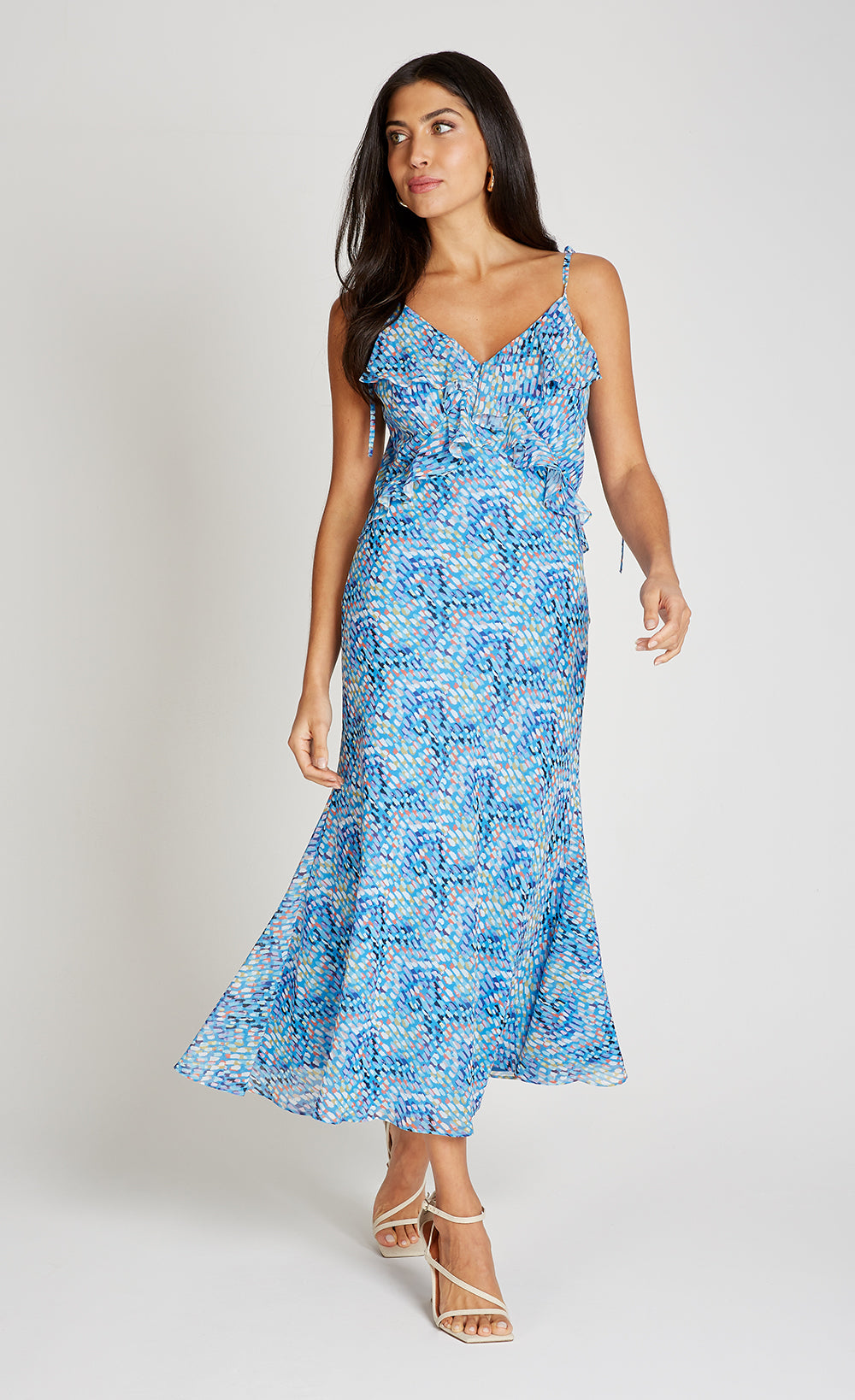 Print Chiffon Midaxi Dress