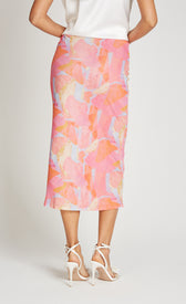 Pink Print Mesh Midaxi SkirtSkirtsMesh SkirtLittle Mistress