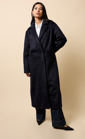 Elea Navy CoatCoats & JacketsLong CoatLittle Mistress