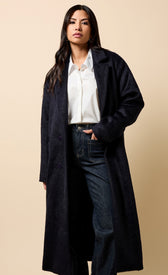 Elea Navy CoatCoats & JacketsLong CoatLittle Mistress