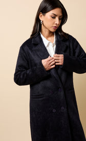 Elea Navy CoatCoats & JacketsLong CoatLittle Mistress