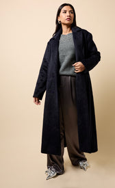 Elea Navy CoatCoats & JacketsLong CoatLittle Mistress