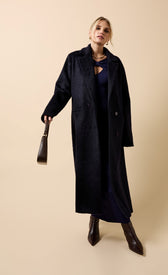 Elea Navy CoatCoats & JacketsLong CoatLittle Mistress