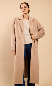 Elea Oatmeal CoatCoats & JacketsLong CoatLittle Mistress