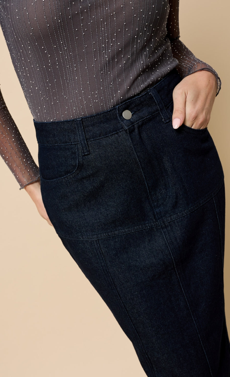 Cosette Indigo Denim Midaxi Skirt