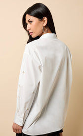 Bronte White Embellished ShirtShirtsShirtLittle Mistress