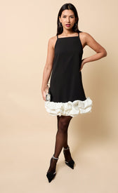 Rosalie Black and Cream Contrast Hem Mini DressDressesContrast Hem DressLittle Mistress