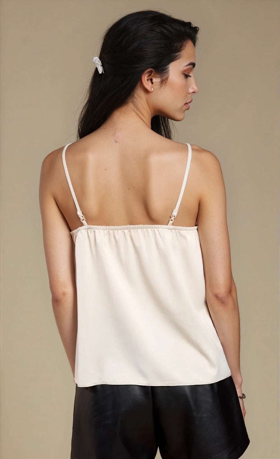 Oyster Satin Lace Trim Cami Top by Vicky Pattison