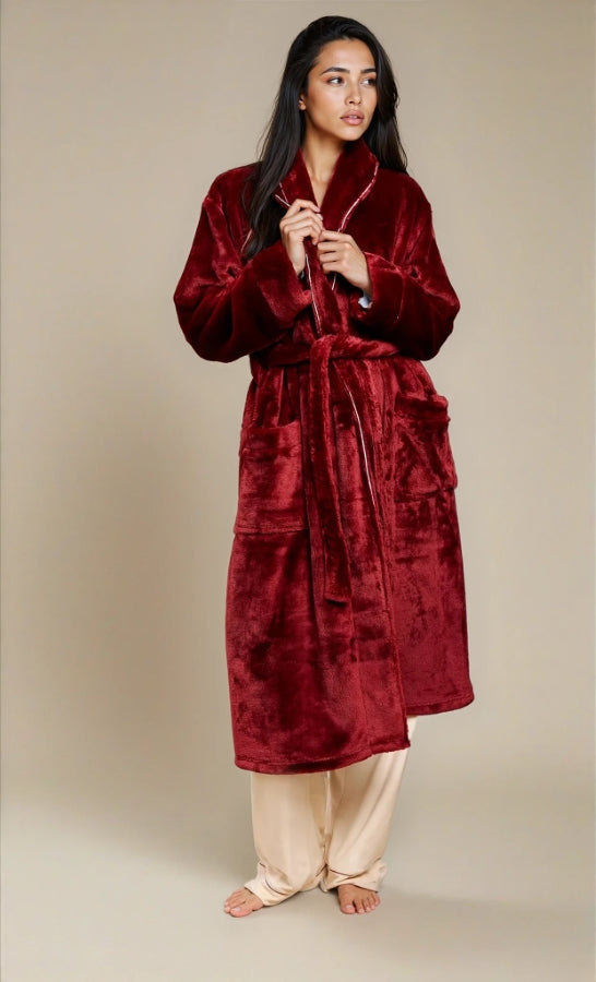 Burgundy Dressing Gown by Vicky Pattison