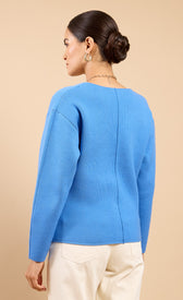 Yvaine Blue Button Detail Knit CardiganCardigansJumpers & CardigansLittle Mistress