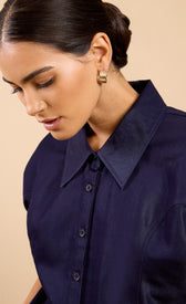 Cristalle Indigo Denim TopShirtsTops & BlousesLittle Mistress