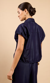 Cristalle Indigo Denim TopShirtsTops & BlousesLittle Mistress