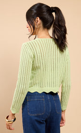 Alina Sage Crochet Rosette Detail CardiganCardigansJumpers & CardigansLittle Mistress