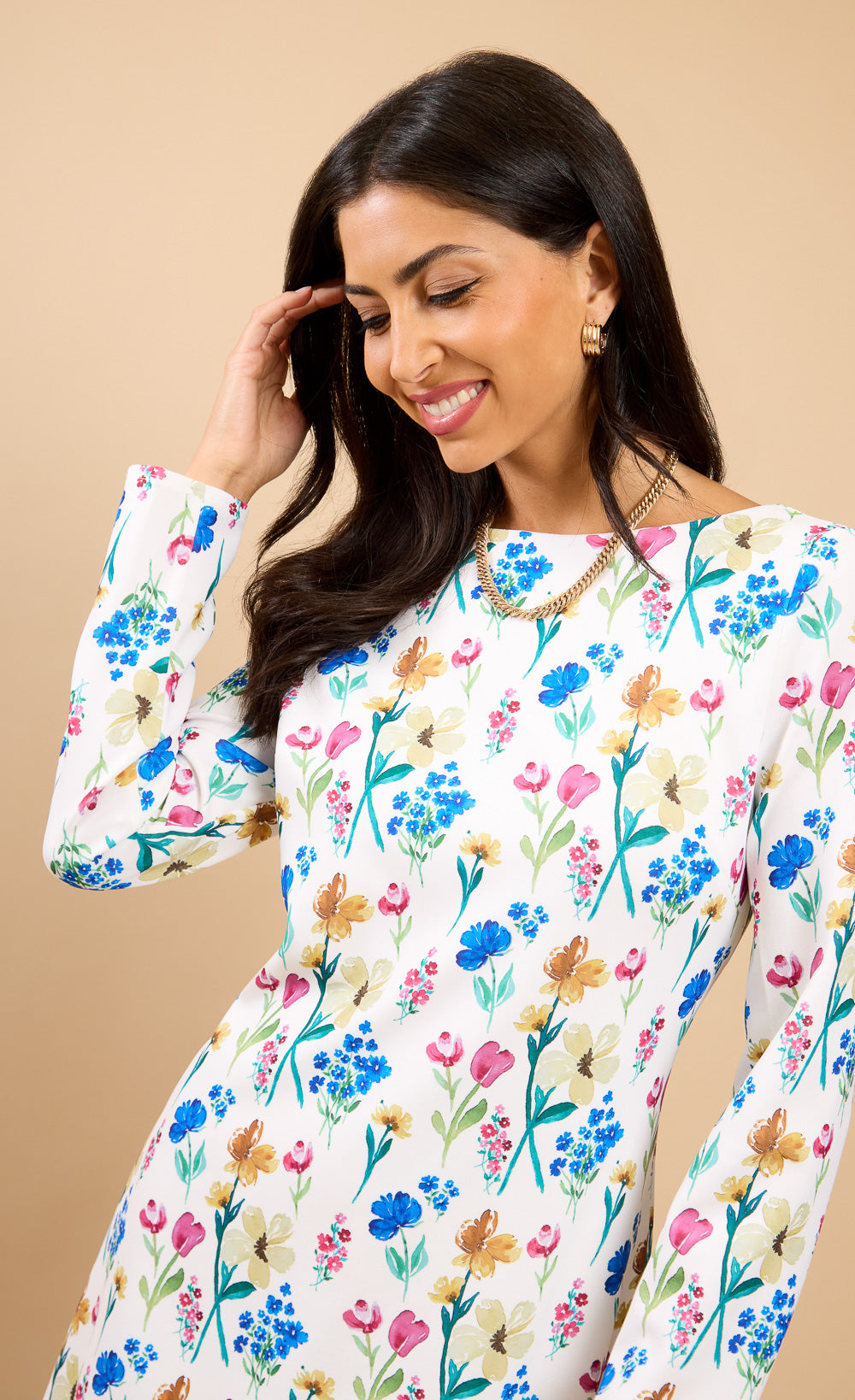 Mireya Floral Print Mini Dress