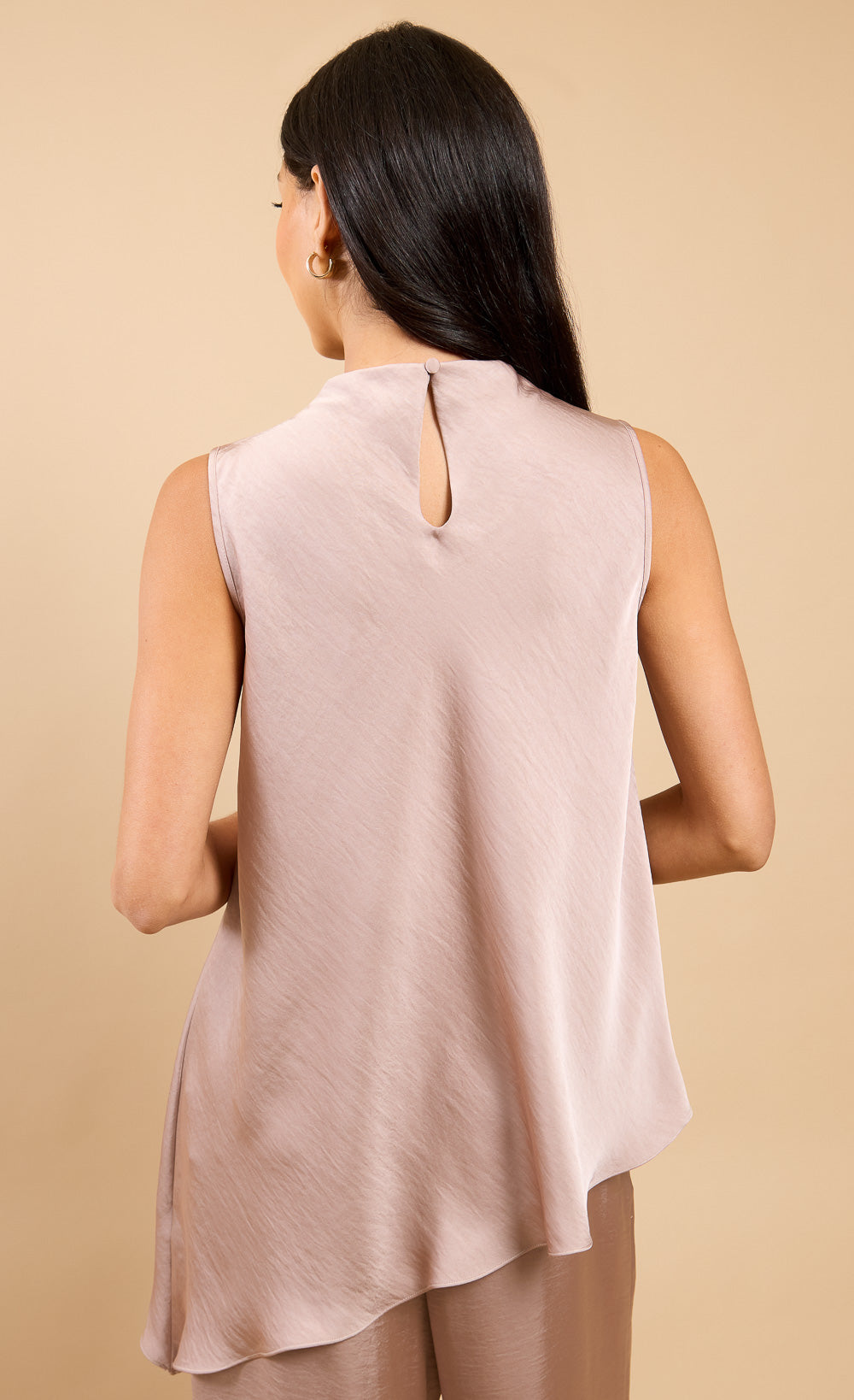 Romina Mink Satin Asymmetric Top