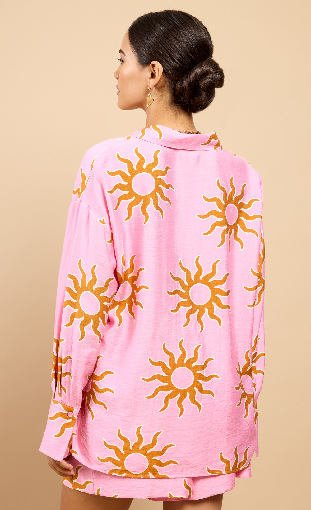 Anneliese Pink Sun Print Shirt Vicky Pattison EDIT