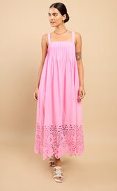 Astrid Pink Embroidered Hem Midaxi Dress Vicky Pattison EDITDressesEmbroidered DressLittle Mistress