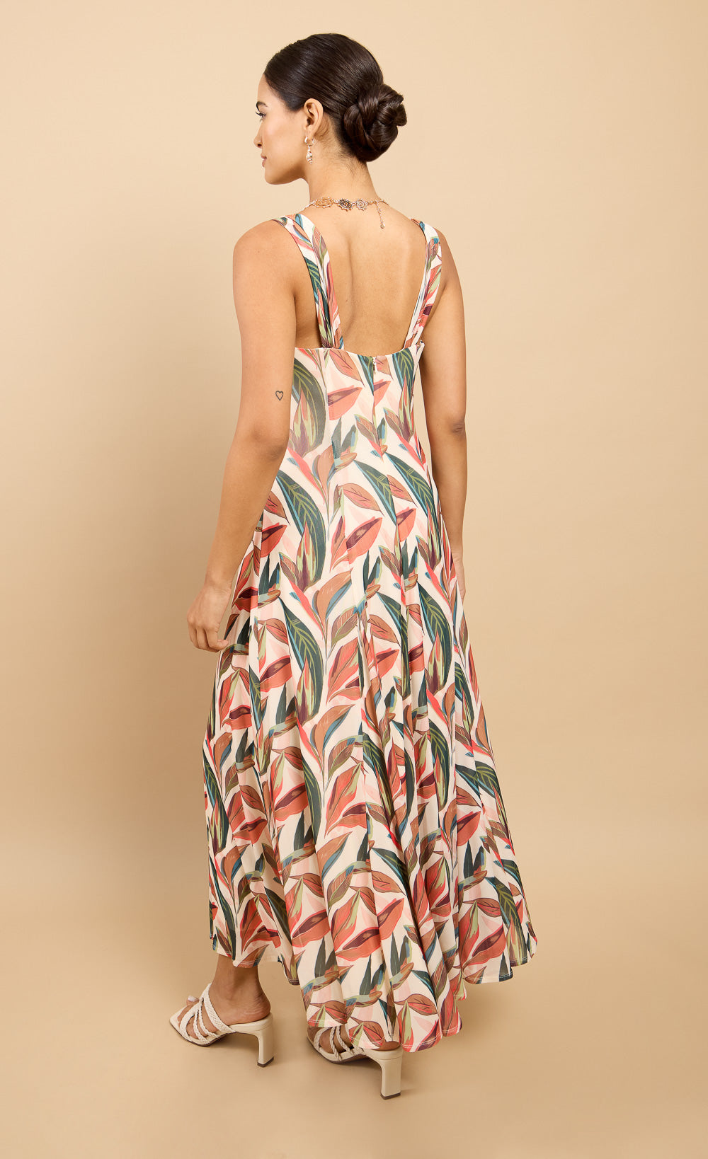 Carlotta Leaf Print Maxi Dress Vicky Pattison EDIT