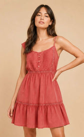 Pink Ruffle Mini DressDressesRuffle DressLittle Mistress