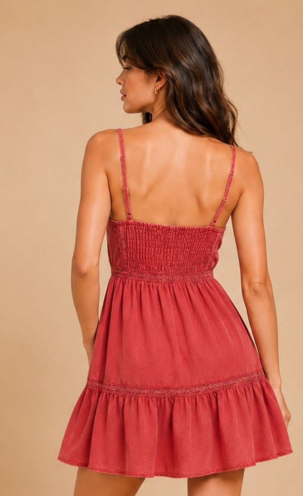 Pink Ruffle Mini Dress