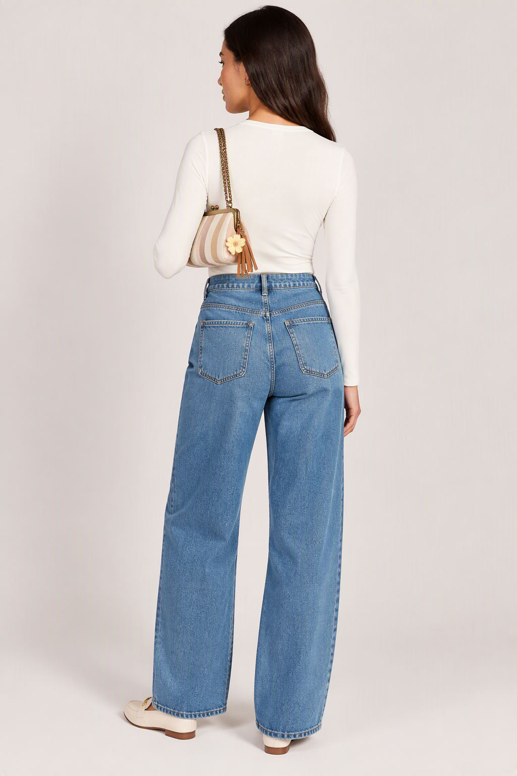 Manet Cream Mock Wrap Top