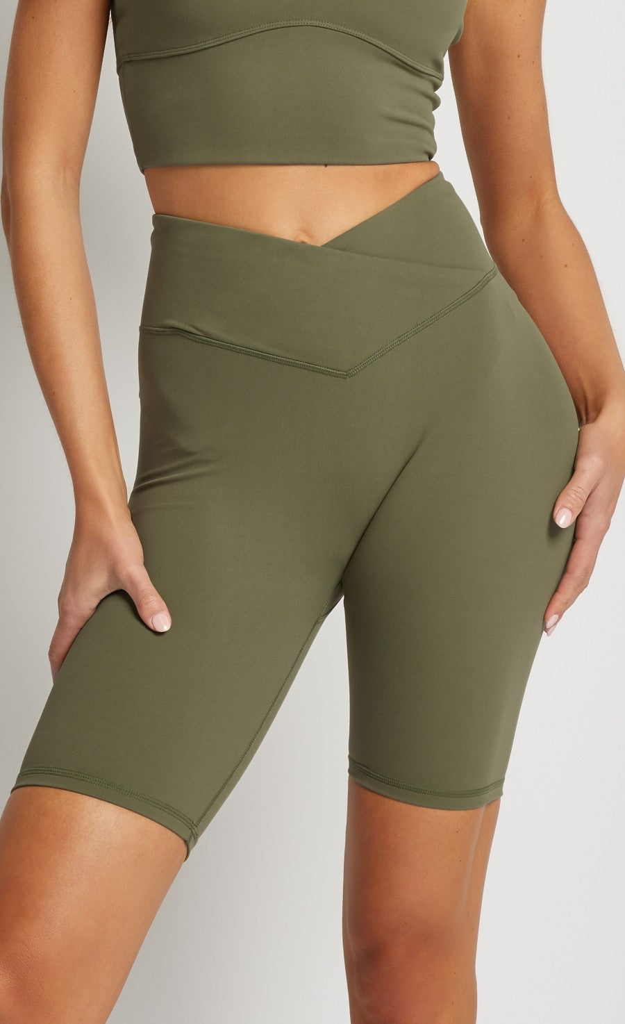 Khaki Crossover Shorts