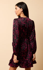Saffron and Amber Pink Star Wrap Mini DressDressesDressesLittle Mistress