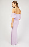 Lilac Bardot Maxi Bridesmaid Dress
