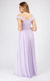 Lilac Crossover Bardot Maxi Dress