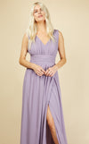 Alexa Lavender Plunge Neckline Maxi Dress