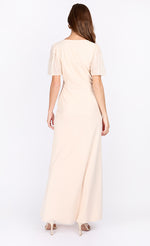 Nude Embellished Maxi Dress