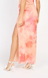 Print Mesh Midaxi Skirt by Chloe LewisSkirtsMesh SkirtLittle Mistress
