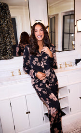 Print Satin Trouser Pyjama Set by Vicky PattisonPajamasPyjamasLittle Mistress